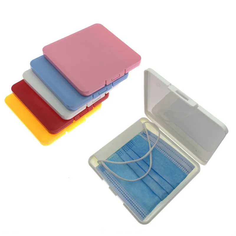 

PP Mask Storage Box Portable Mask Holder Dust-Proof Moisture-Proof Children's Student Mask Box 5 colors Masks Container Dropship