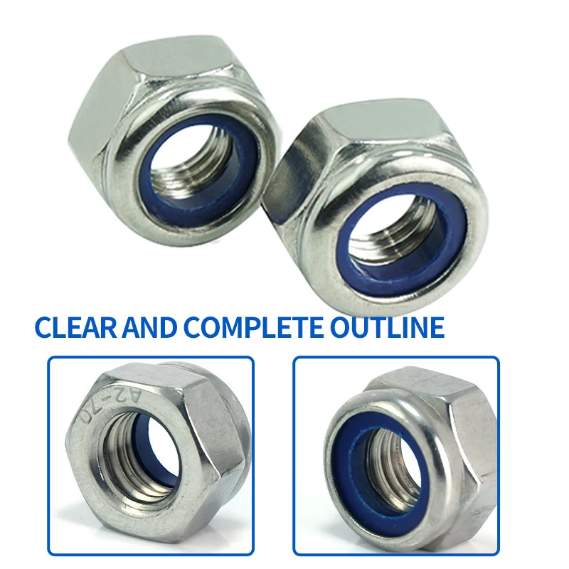 LUCHANG M3 M4 M5 304 нержавеющая сталь нейлон Шестигранная самоблокирующаяся резьба