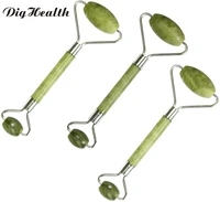 dighealth 1pcs natural jade face skin care tools facial massage roller plate double massager eye face neck thin lift tools