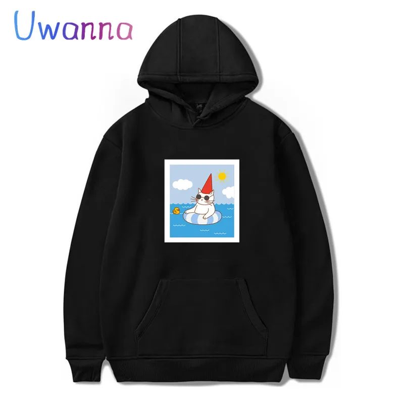 Summer Cute Cat Women Hoodies Long Sleeve Kawaii Oversized Women Clothing Sweetshirts Cartoon Casual Hoodie Dropshipping