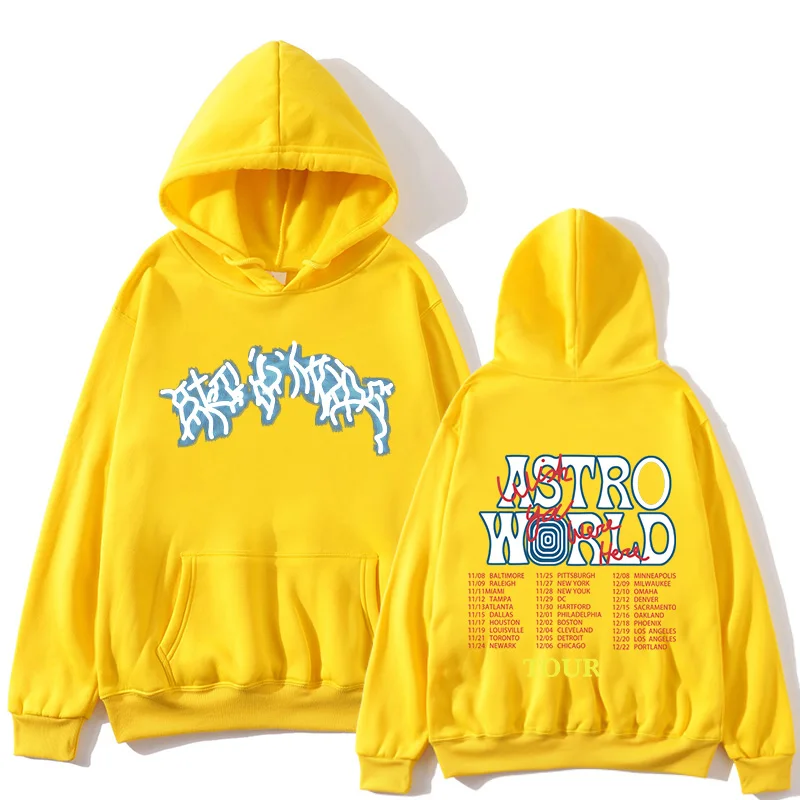 

travis scoff tour ASTROWORLD hoodies unisex 1:1 high quality streetwear hip hop wish you were here astroworld tour hoodies men