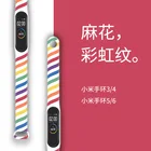 Ремешок силиконовый для Mi Band 6 5 4 3, спортивный смарт-браслет для фитнес-трекера с мультяшным принтом Xiao MI 6 5 4 3