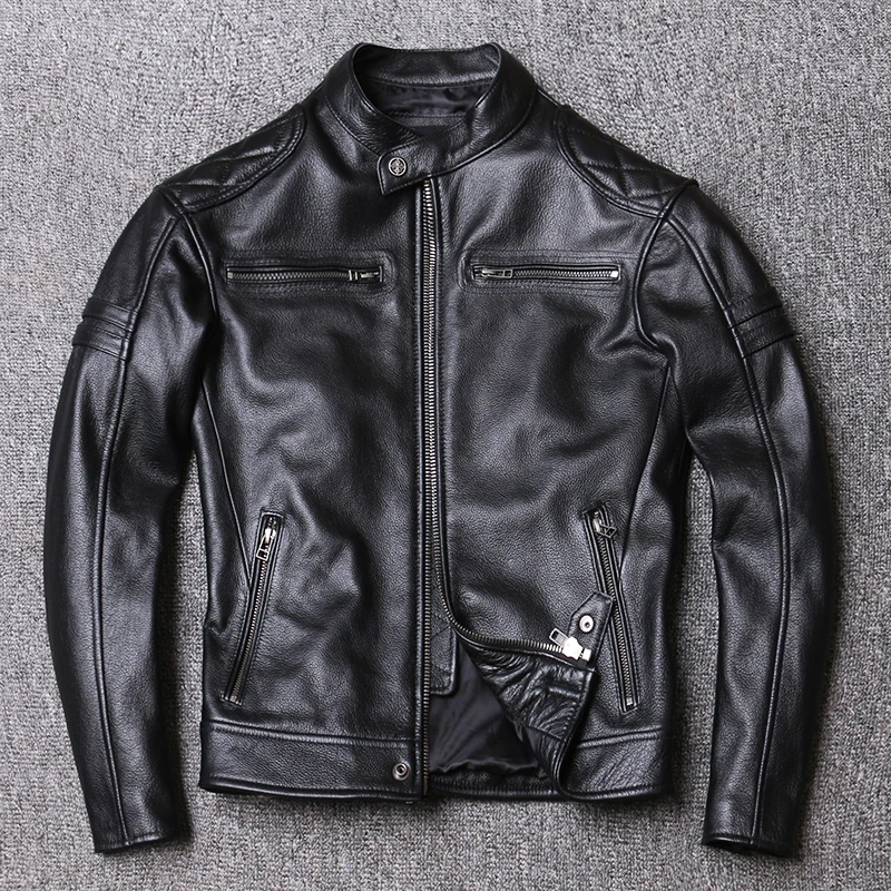 

Spring and Autumn New Male Personalized Korean Short Slim-fit Stand Collar Plue Size Handsome Trend Motorcycle PU Jacket M-4XL