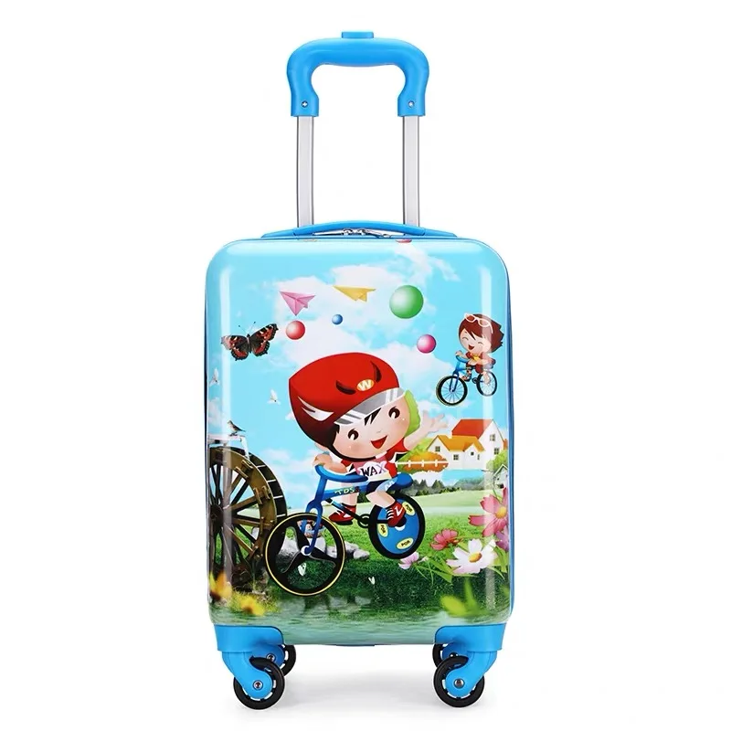 Cartoon Suitcase 18,5 дюймов детский мультяшный чемодан на колесиках, детская тележка на колесиках для багажа компьютера, для девочек, чемодан для путешествий, милый багаж для детей - Цвет: Cartoon Suitcase