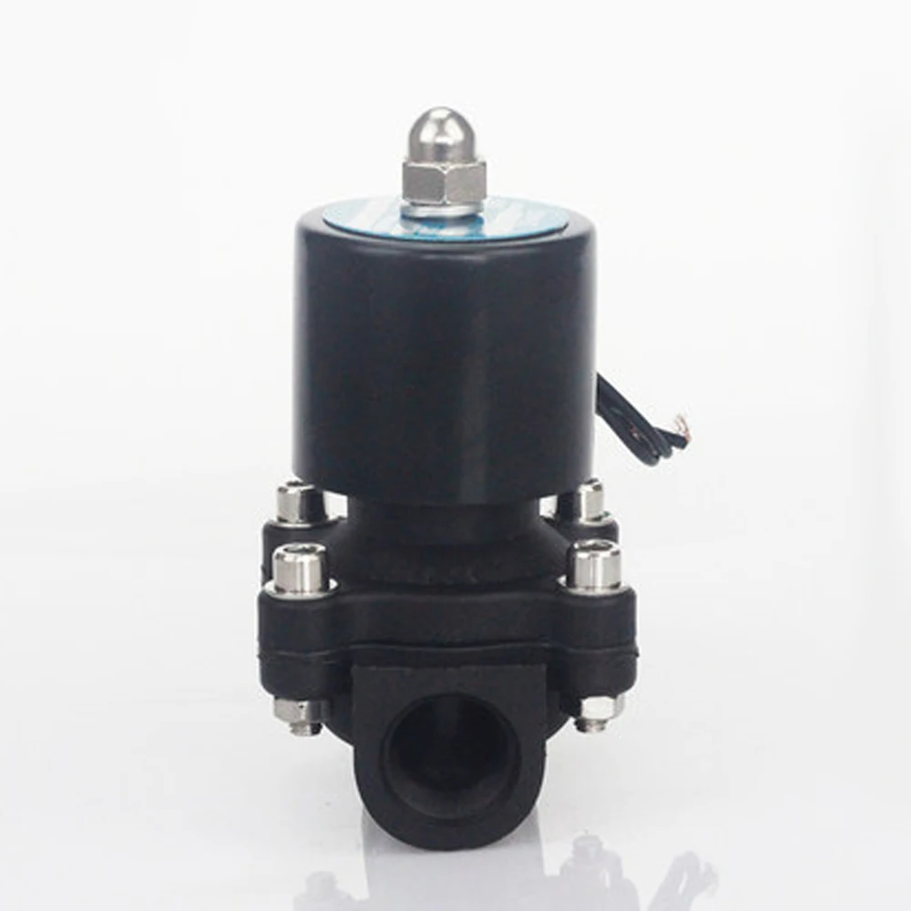 AC220V 1/4 &quot3/8" 1/2 &quot3/4" 1 &quot2" пластиковый электромагнитный клапан DN15 DN20 DN25 DN32