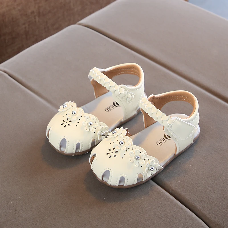 

0-2 Years Baby First Walkers Toddler Girls Infant Princess Shoes Summer Soft Leather beach shoe Non-slip SHS046