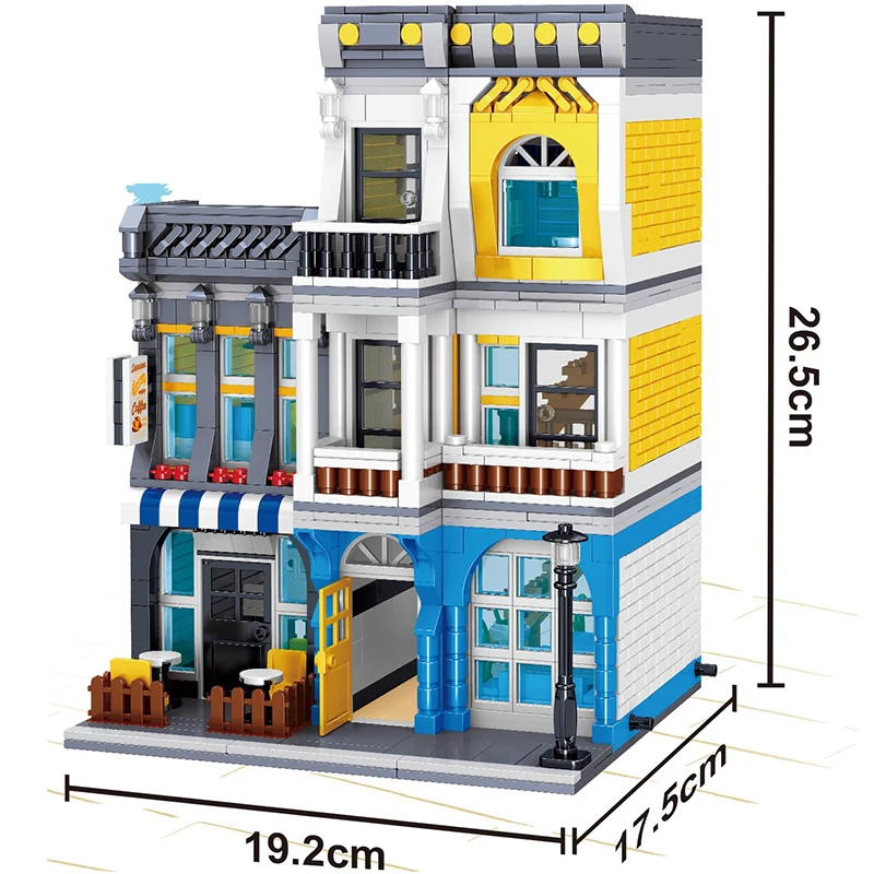 

1326pcs The Chinese Restaurant Model City Street View Building Blocks Architecture Dining Hall Creator Bricks Children Toys Gift