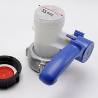 2pc plastic dn40 62mm butterfly valve for ibc tank container 1000l switch ibc tank adapter