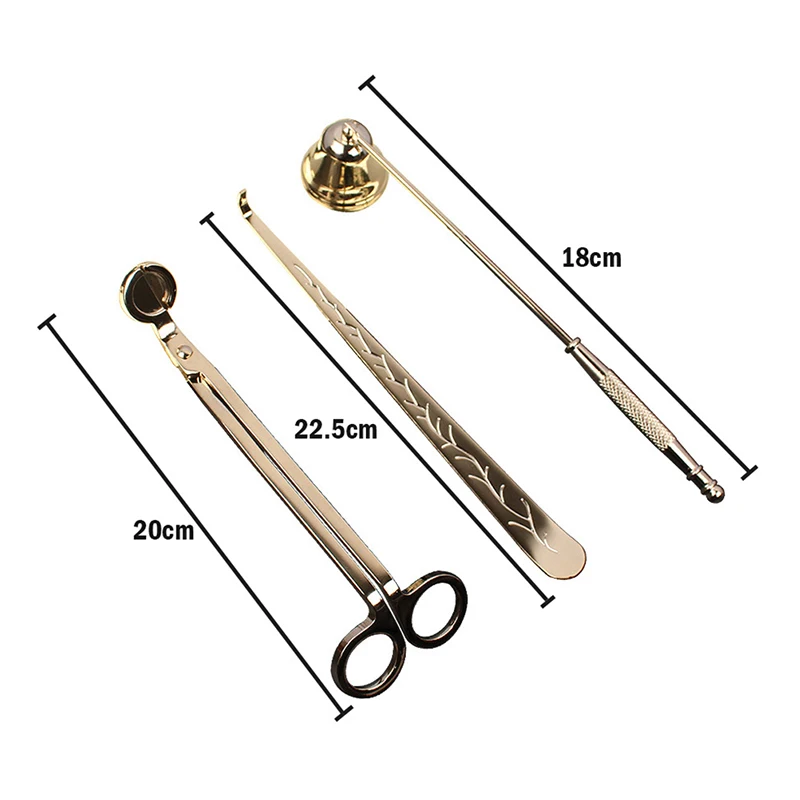 3Pcs Luxury Candle Set Extinguisher Tool Home Decor For Party Wedding | Дом и сад