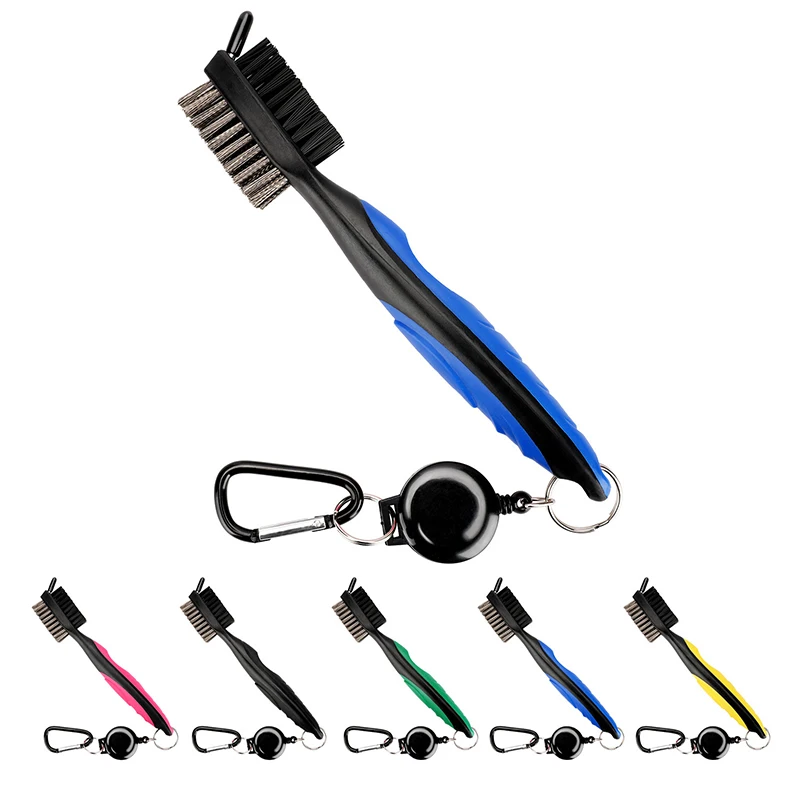 

Щетка для клюшки и клюшки для гольфа, двухсторонняя щетка для очистки пазов, щетки для уличных упражнений, спортивное украшение