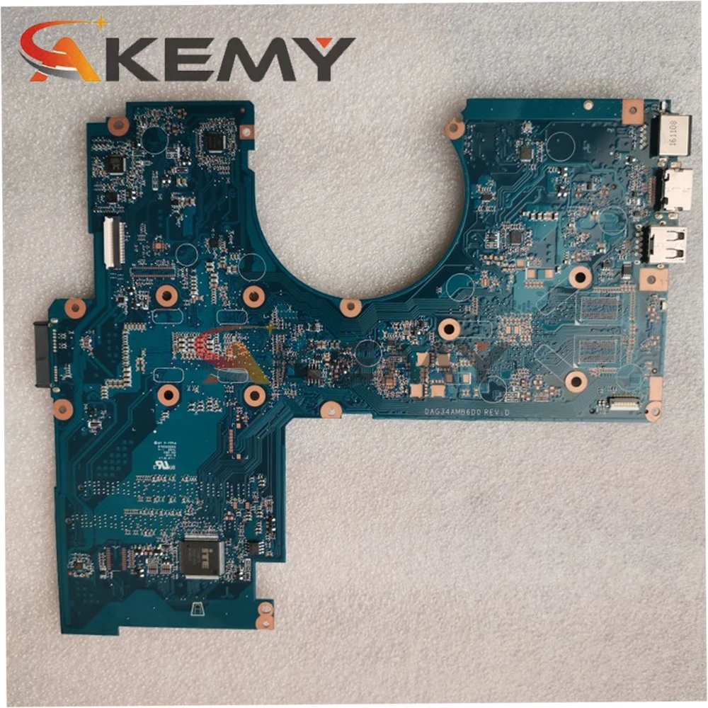 Для HP 15-AU Материнская плата ноутбука DAG34AMB6D0 с SR2EU i3-6100u Процессор DDR4 материнская 100%