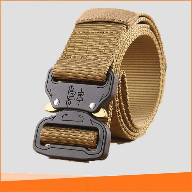 Ремень военный с металлической пряжкой нейлоновый тактический армейский пояс