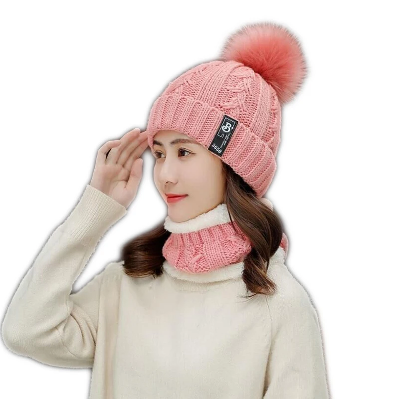 SUOGRY 2019 новые зимние толстые наборы шарф шапка для взрослых вязаный хлопок с милым