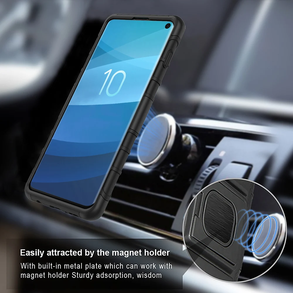 

2019 tpu pc heavy duty robot combo holster phone case for samsung galaxy s10