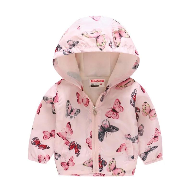 

BBD New Toddler Coat Spring Autumn Girls Boys Cartoon Hooded Rainproof Windbreaker Infants 2-7 Years Tops Kids Clothes