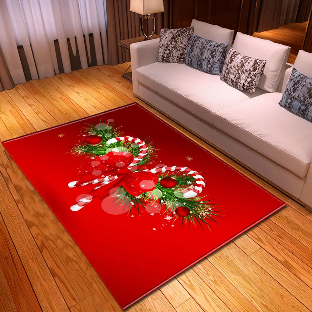 

Christmas Home 3D Printing Carpets for Living Room Bedroom Area Rugs Kitchen Mat Welcome Doormats Washable Xmas Decor Floor Rug