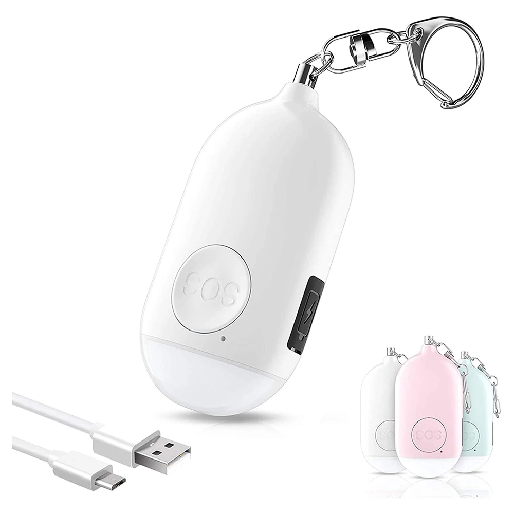 Self Defense Alarm Keychain with 130dB Loud Siren Song Emergency LED Light Security Personal Protection Devices for Women Kids