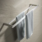 Двойной банный держатель для полотенец SUS304 из нержавеющей стали держатель для полотенец для ванной комнаты Хромированная полированная вешалка для полотенец настенное крепление