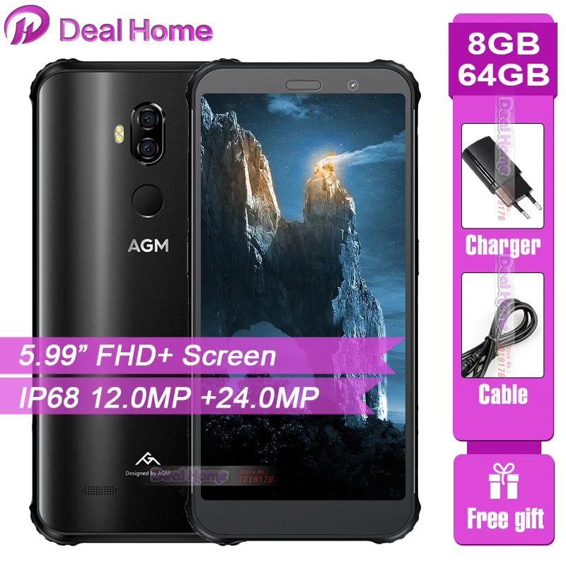 AGM X3 IP68 JBL настроенные колонки смартфон 5 99 &quotЭкран 4100 мАч Android 8 1 NFC Беспроводной
