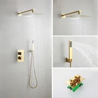 thermostatic bathroom shower faucet in wall gold bath and shower faucet set thermostatic mixer bath and rainfall shower