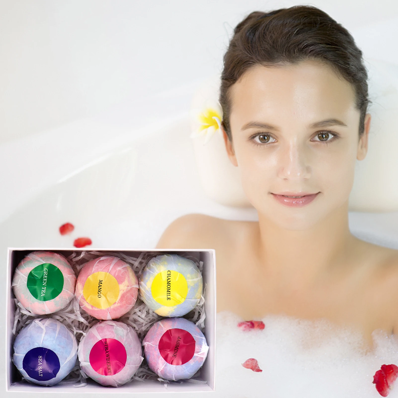 6 шт. Бомбочки для ванны цветов | Красота и здоровье