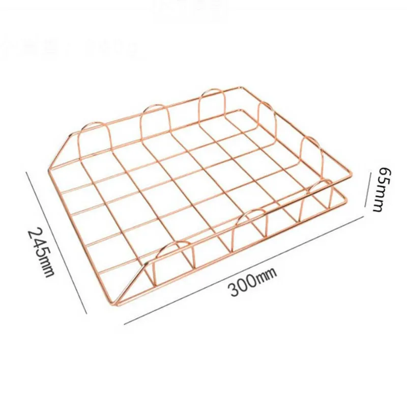 

Metal File Tray Desk Accessories Magazine Holder Handmade Overlayabl File Office Organizer Layering Paper Storage Paper Basket