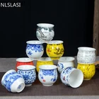 Керамический чайный набор 80 мл в китайском стиле, чайная чашка с ручной росписью, оригинальная креативная чайная чашка, кофейные, винные чашки, принадлежности для напитков