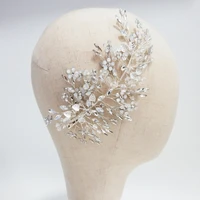 luxury opal crystal bridal headpiece handmade wedding hair clips comb party prom hair jewelry hair accessories brides headdress
