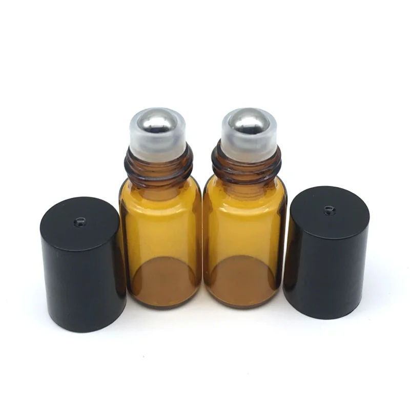 20pcs Empty Amber 1ml 2ml 3ml 5ml Roll Glass Bottles for Essential Oils Roll-on Refillable Perfume Bottle Deodorant Containers | Красота и