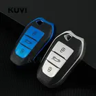 Чехол для автомобильного пульта дистанционного управления, из ТПУ, для Peugeot 308, 408, 508, 2008, 3008, 4008, 5008, Citroen C4, C5, X7, 3 кнопки, защитный чехол, держатель