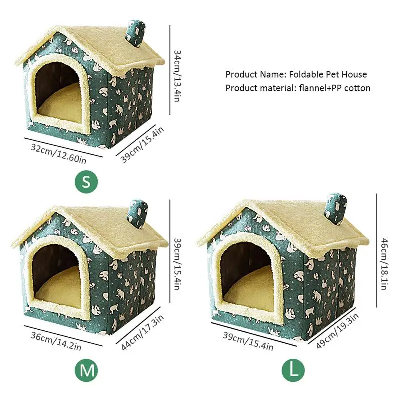 

Foldable Dog House Kennel Bed Mat For Small Medium Dogs Cats Winter Warm Chihuahua Cat Nest Pet Products Puppy Cave Tent