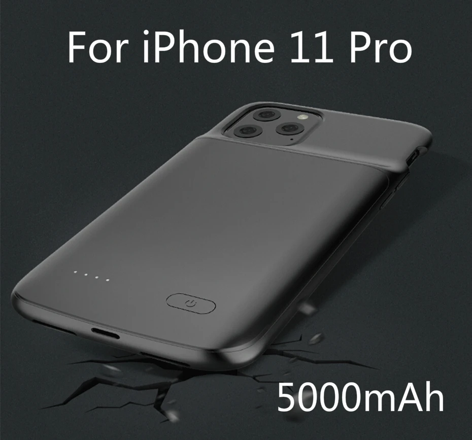 i 11 pro 5000mAh Чехол для аккумулятора для iPhone 11 Pro Max 4800/5000 mAh, зарядное устройство для iPhone 11, внешняя задняя упаковка, чехол для зарядного устройства - Цвет: i 11 pro 5000mAh