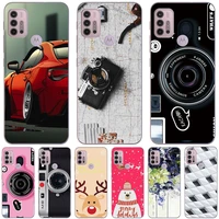 phone bags cases for motorola moto g10 g30 2021 cover soft silicone fashion marble inkjet painted shell capa