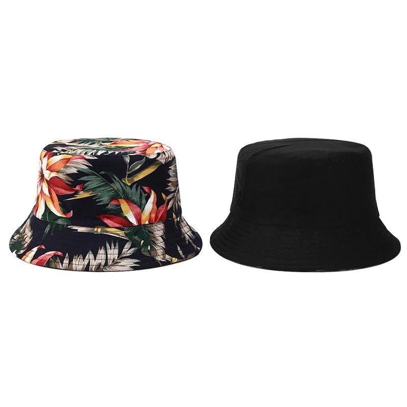 

Flower Print Bucket Hat Reversible Fisherman Hat Women Men Outdoor Travel Sun Hat Panama Bucket Cap Hats For Girl
