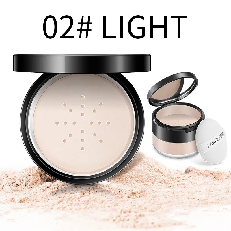 LAIKOU Matte loose powder Face Powder Ultra-Light Finishing Translucent Loose makeup Concealer make up Maquiagem Mineral |