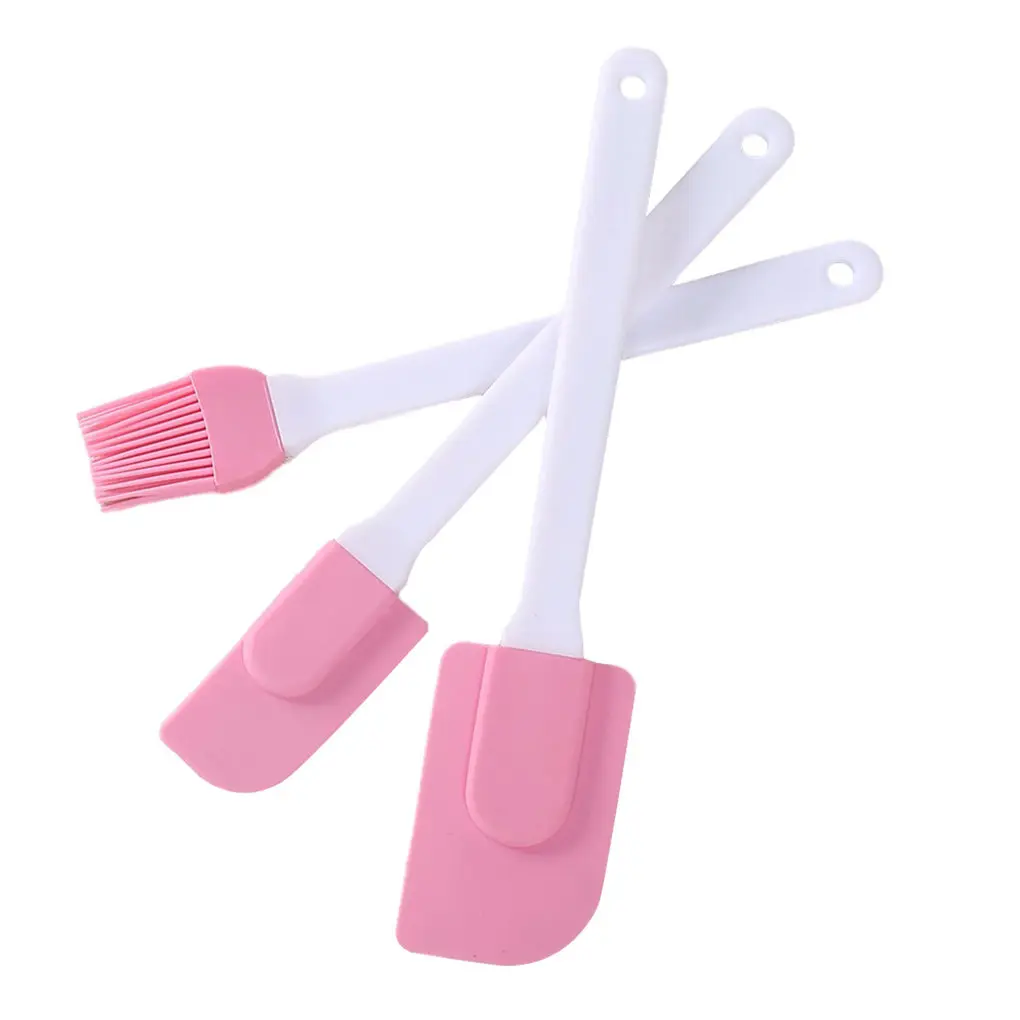 3 шт. Силиконовые Шпатель скребок для торта крема масла щетки тепловой устойчивый