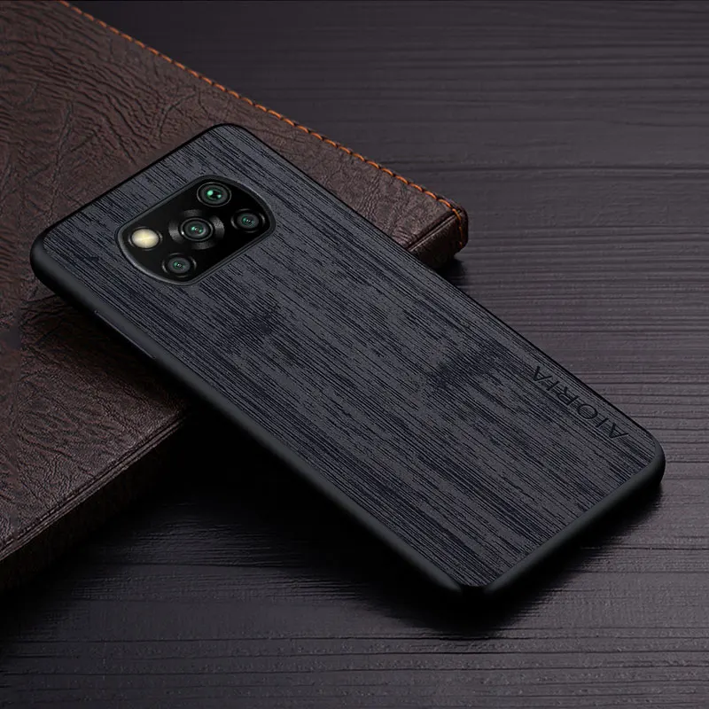 case for xiaomi poco x3 nfc pro x3 gt funda bamboo wood pattern leather phone cover luxury coque for xiaomi poco x3 pro case free global shipping