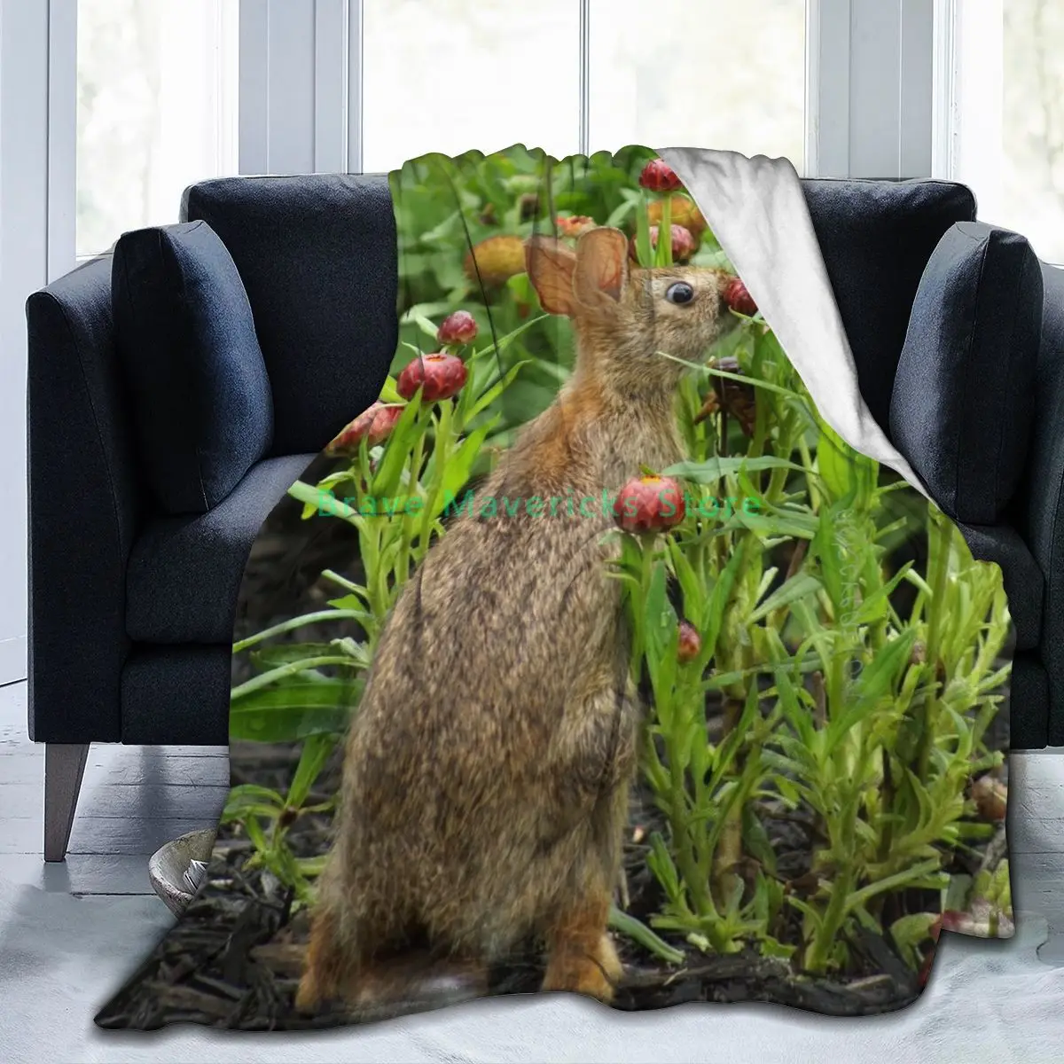 

Новое одеяло с 3D рисунком животного, кролика, покрывало, одеяло, постельное белье в стиле ретро, квадратное шерстяное мягкое одеяло для пикн...