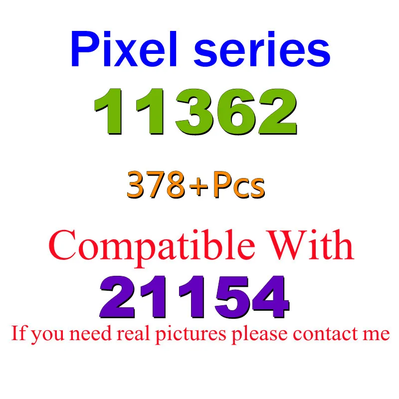

378Pcs 11362 Building Block Toys Pixel Series 21154 Assembled Building Blocks Children's Toy Gifts