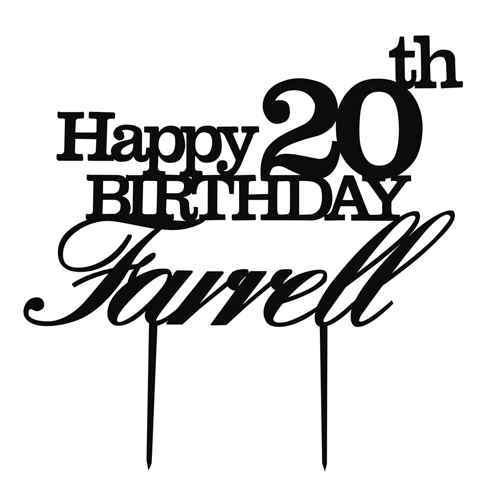 Персонализированные Выгравированные Топпер для торта на день рождения