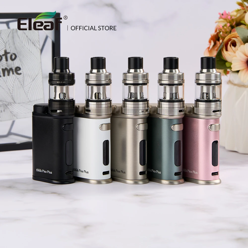 Оригинальный набор Eleaf iStick Pico Plus 75 Вт EC-A Головка Катушки с 4 мл Melo 4S для электронных
