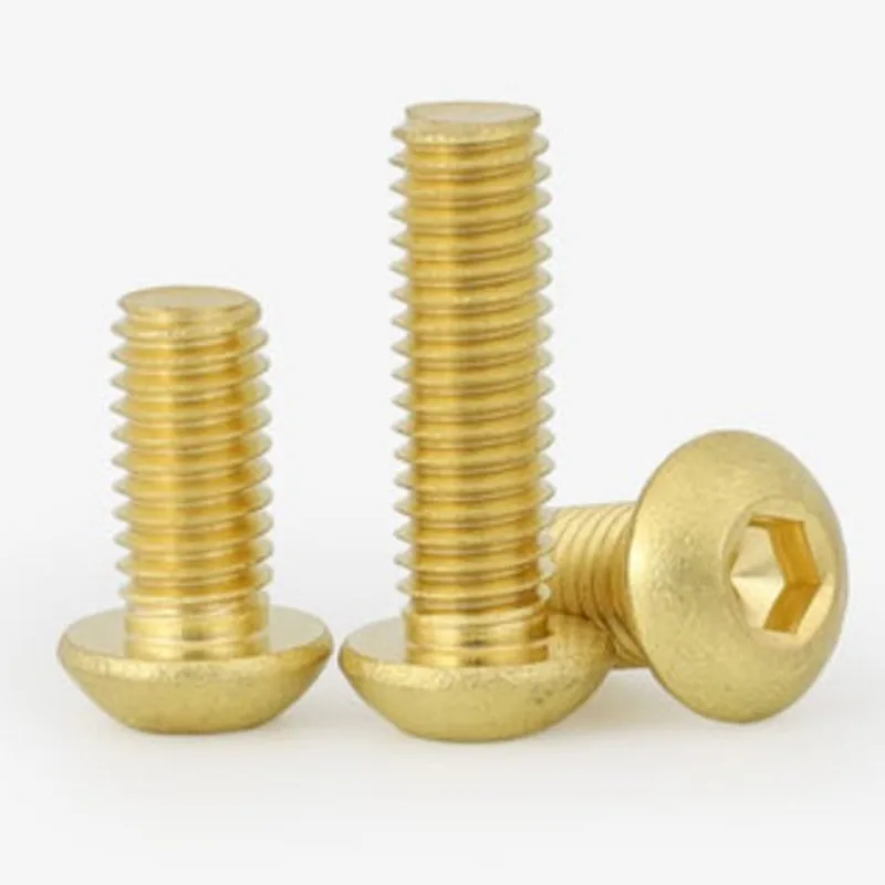 2-50pcs ISO7380 brass button head socket screw M2 M2.5 M3 M4 M5 M6 m8 Brass Cap Head Screws 5-10pcs/lot | Обустройство дома