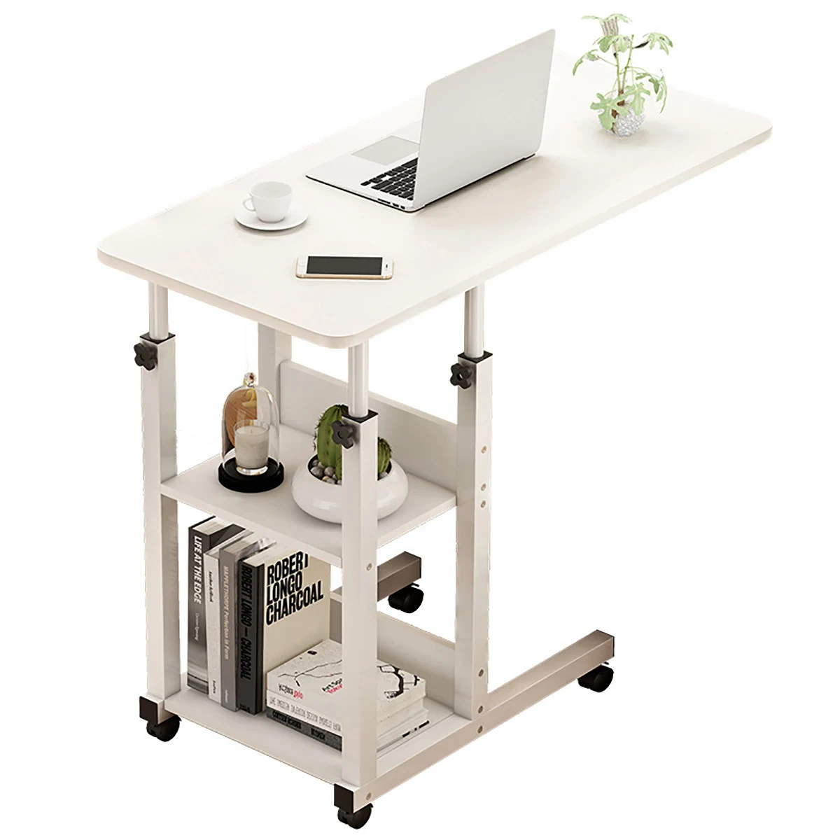 

3 Tiers Laptop Table Bedside Computers Desk Removable Sofa Side Study Standing Desk Adjustable Height Bed Table AU shipping