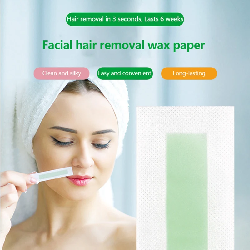 

24pcs Facial Hair Removal Wax Paper Lip Strips For Depilation Body Non-permanent Epilator Depilatory Wax