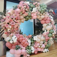 pink balloon garland arch kit pink sage green gold balloons wedding birthday party baby shower decorations
