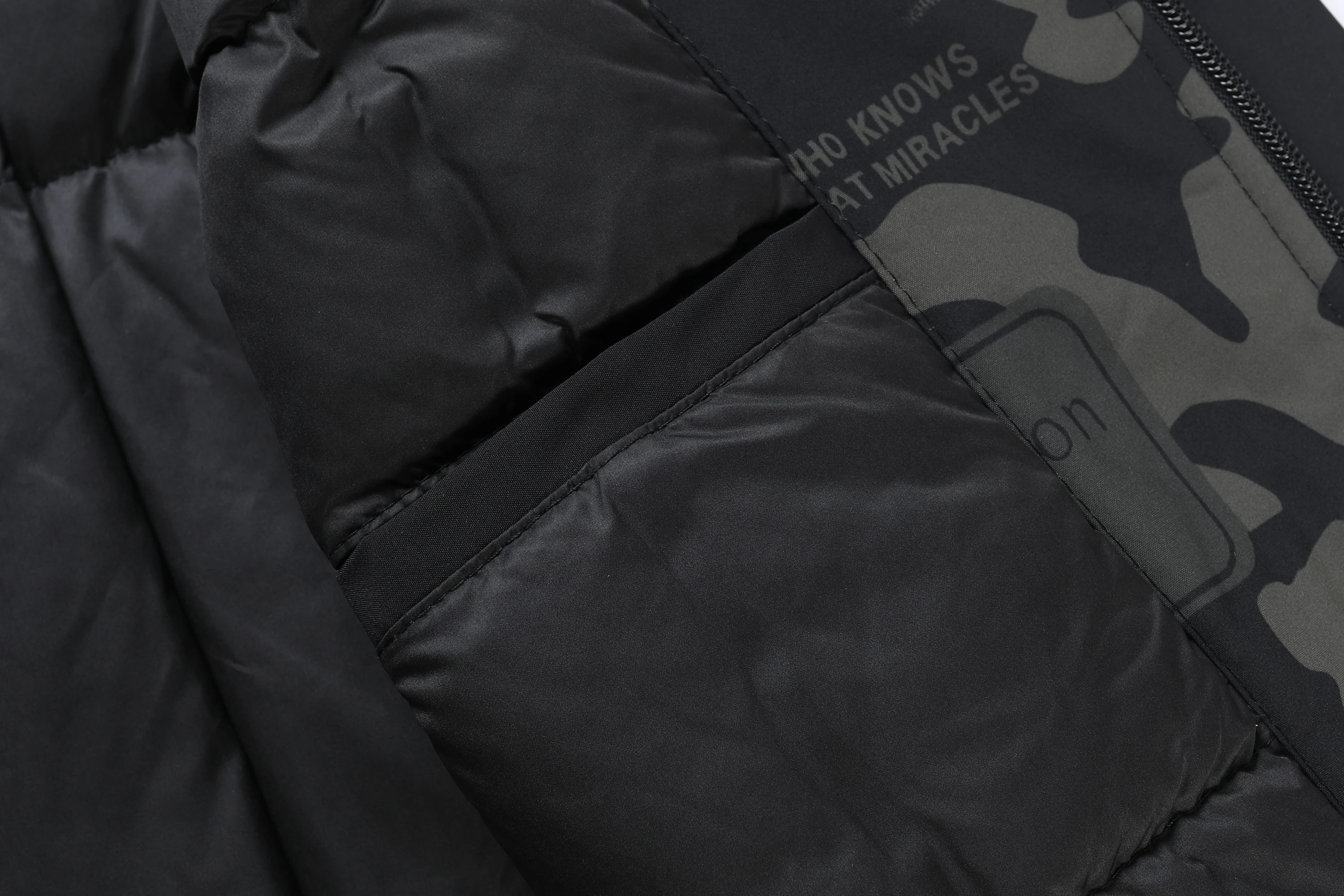 2019 новый зимний пуховик Модный повседневный черный с капюшоном средней и длинной