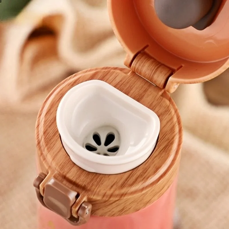 

Stainless Steel Vacuum Flask Bouncing Cover Bottle Travel Coffee Thermos Mug Car Portable Office Water Bottles Tumbler Cups
