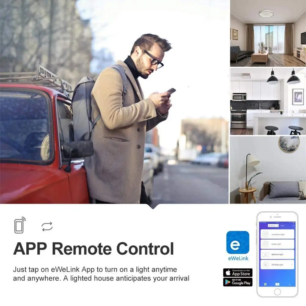 Timer App Remote Control Wifi Light Smart Switch Led Lamp 1500W/10A/Gang 4 Channels Electronic IOS Android Alexa Adjust | Лампы и