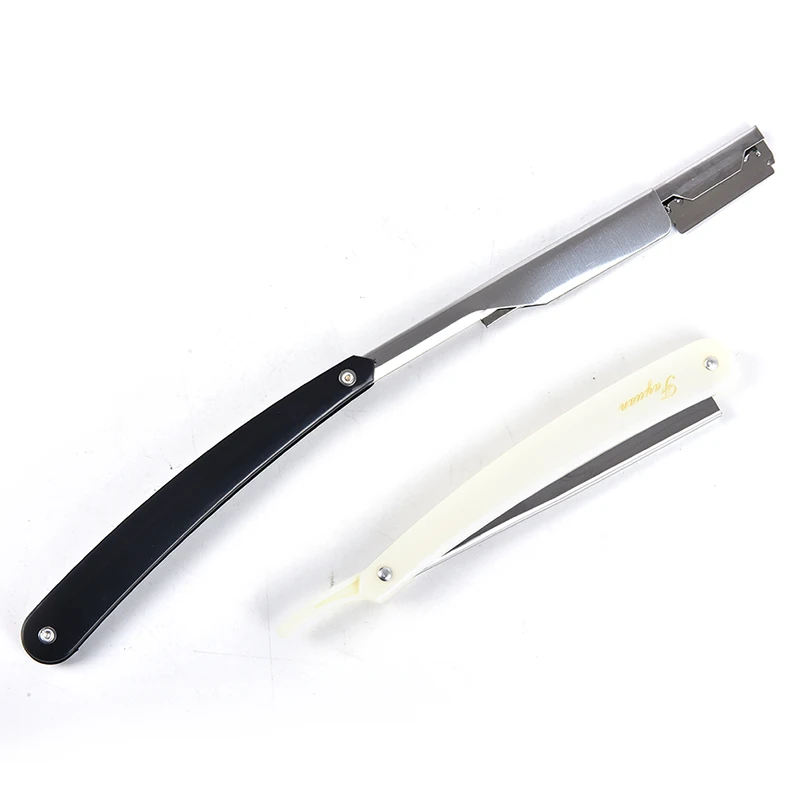 1pcs Men Shaving Barber Tools Hair Razor And Blades Antique Black Folding Knife Stainless Steel Straight Holder | Красота и здоровье