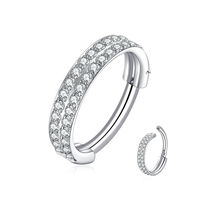 Ювелирные изделия для пирсинга G23 из титана мальчиков кольцо носа женщин с двумя